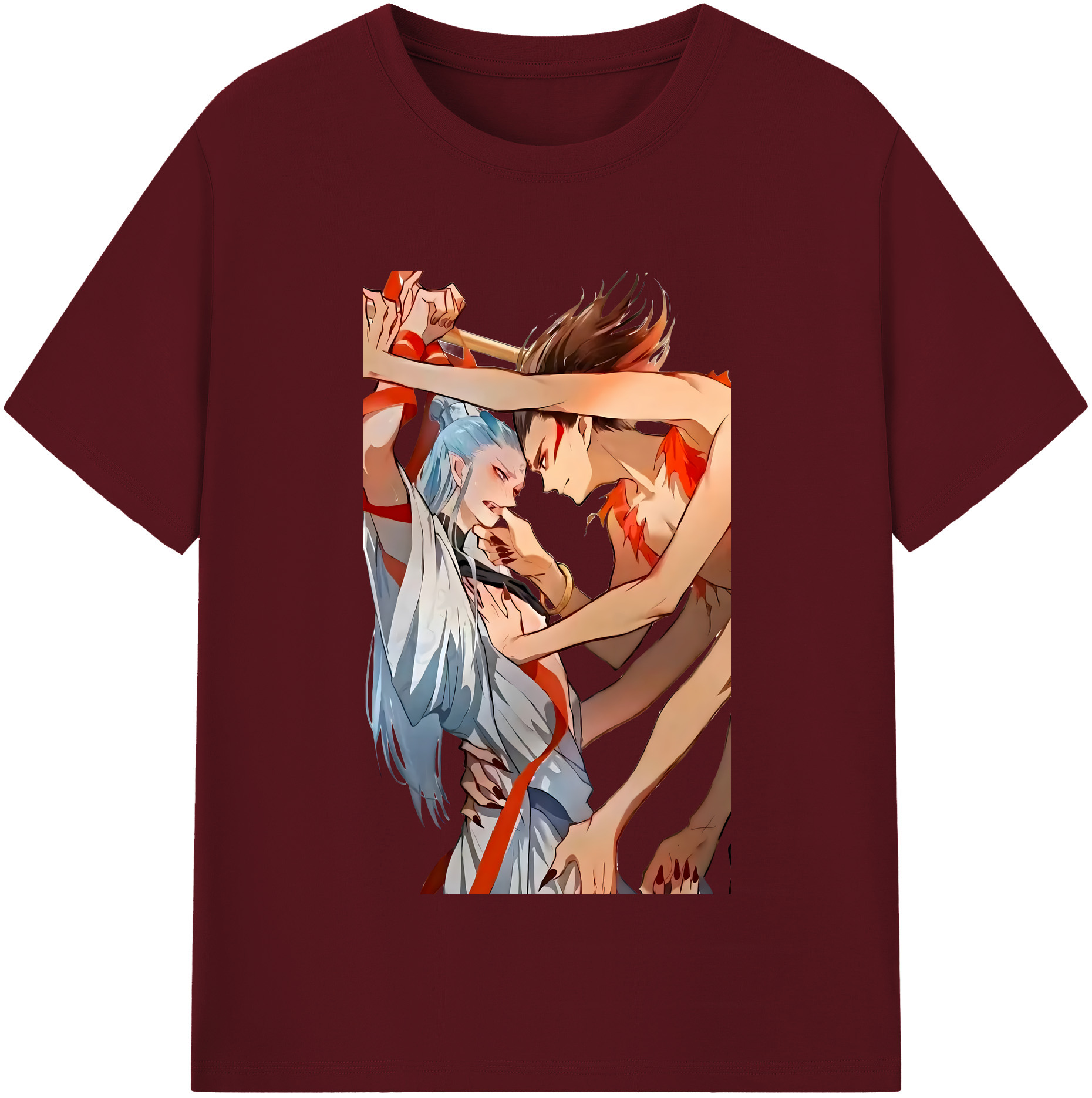 （画像用） Ne Zha 2 ナタ 魔童の大暴れ 綿100％半袖Tシャツ（フロントプリント）